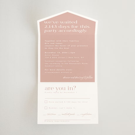 All-in-One Wedding Invitations