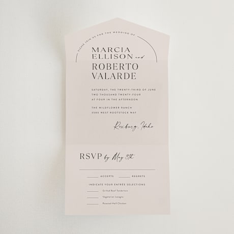 All-in-One Wedding Invitations