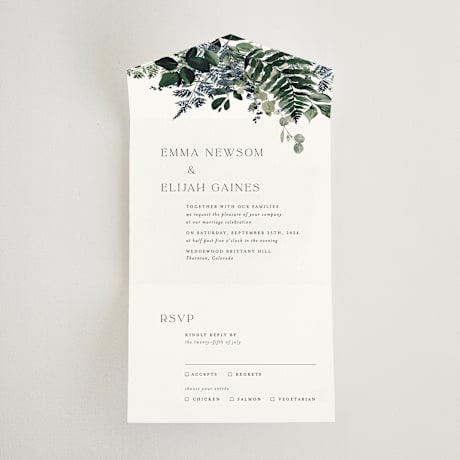 All-in-One Wedding Invitations
