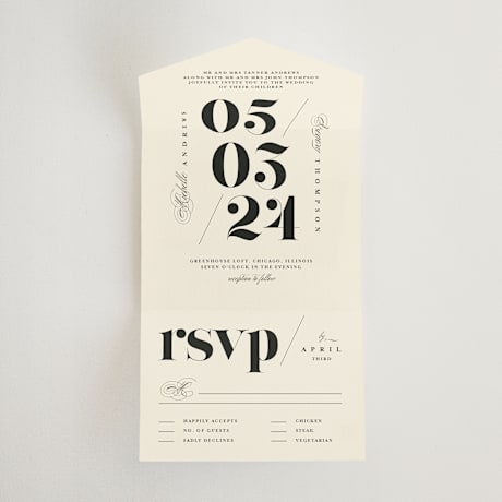 All-in-One Wedding Invitations