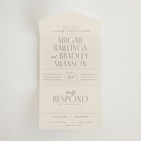 All-in-One Wedding Invitations