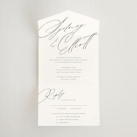 All-in-One Wedding Invitations