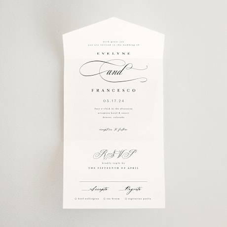 All-in-One Wedding Invitations