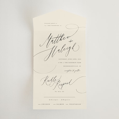 All-in-One Wedding Invitations