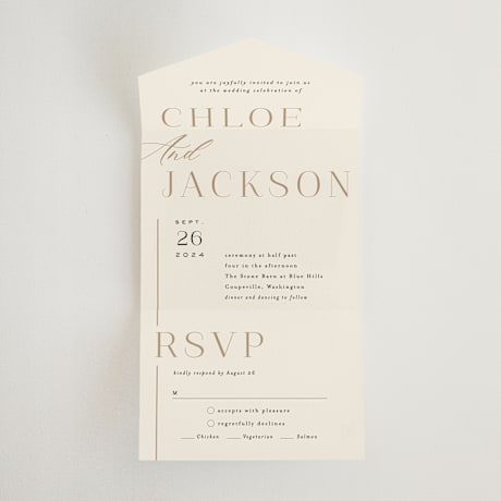 All-in-One Wedding Invitations
