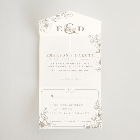 All-in-One Wedding Invitations