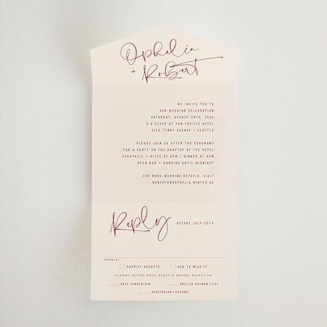 All-in-One Wedding Invitations