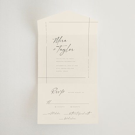 All-in-One Wedding Invitations