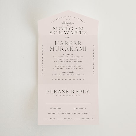 All-in-One Wedding Invitations