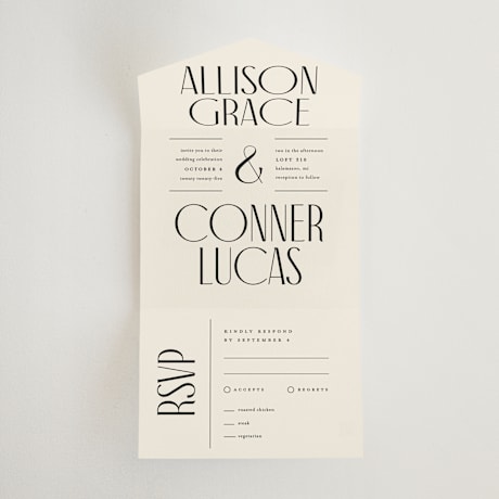 All-in-One Wedding Invitations