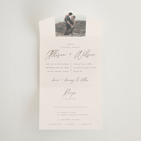 All-in-One Wedding Invitations