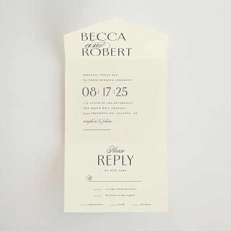 All-in-One Wedding Invitations