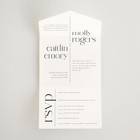 All-in-One Wedding Invitations