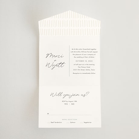 All-in-One Wedding Invitations