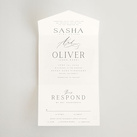 All-in-One Wedding Invitations