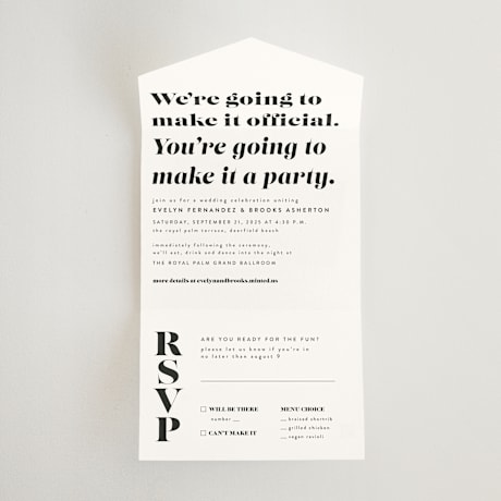 All-in-One Wedding Invitations