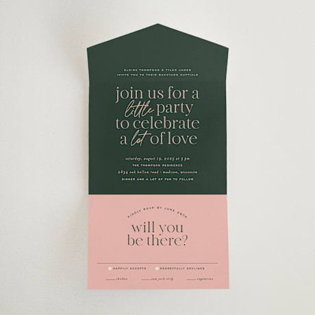 All-in-One Wedding Invitations