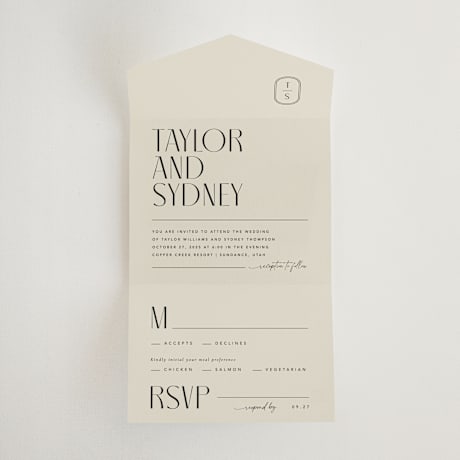 All-in-One Wedding Invitations