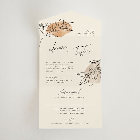 All-in-One Wedding Invitations