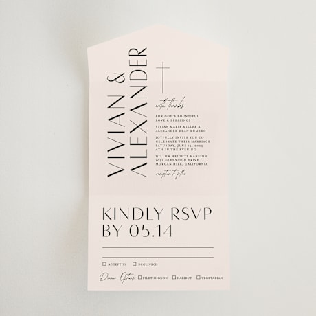 All-in-One Wedding Invitations