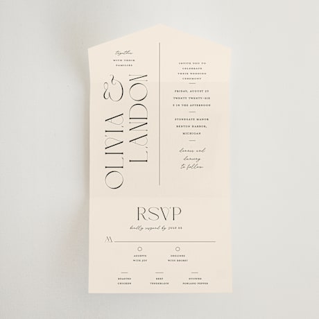 All-in-One Wedding Invitations