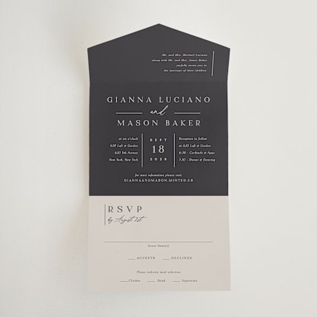 All-in-One Wedding Invitations