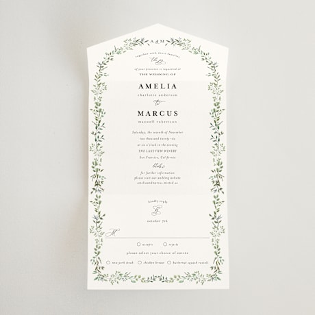 All-in-One Wedding Invitations
