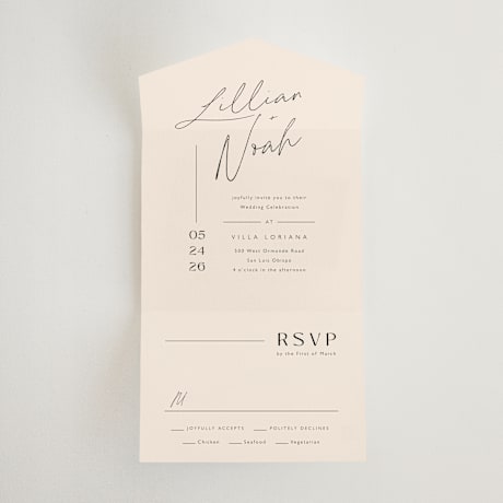 All-in-One Wedding Invitations