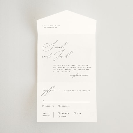 All-in-One Wedding Invitations