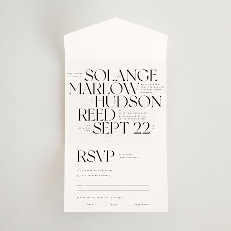 All-in-One Wedding Invitations