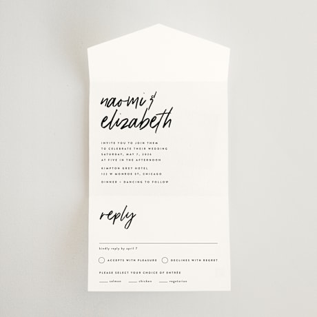 All-in-One Wedding Invitations