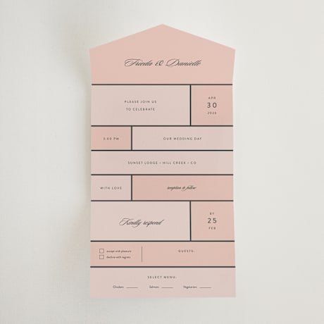 All-in-One Wedding Invitations