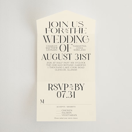 All-in-One Wedding Invitations