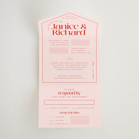 All-in-One Wedding Invitations