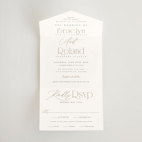 All-in-One Wedding Invitations