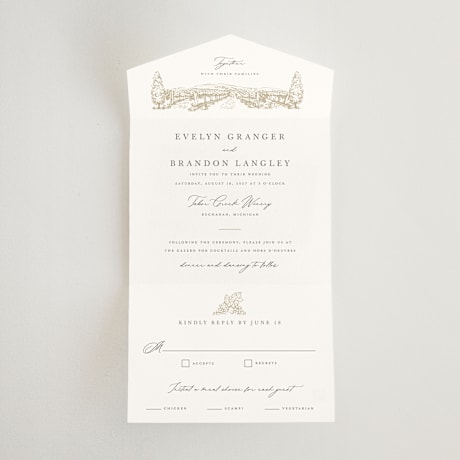 All-in-One Wedding Invitations