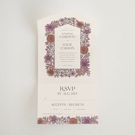 All-in-One Wedding Invitations
