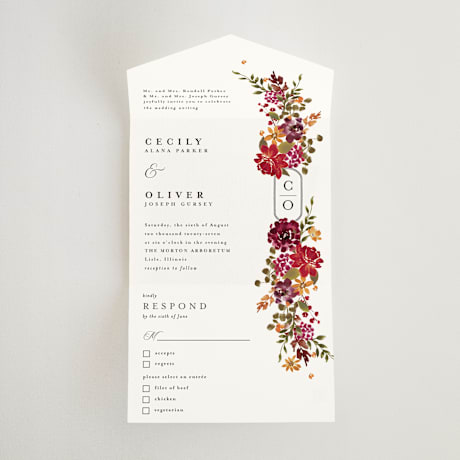 All-in-One Wedding Invitations