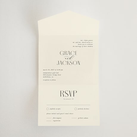 All-in-One Wedding Invitations