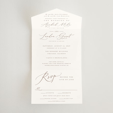 All-in-One Wedding Invitations