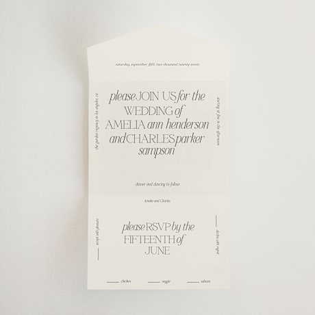 All-in-One Wedding Invitations