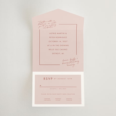 All-in-One Wedding Invitations