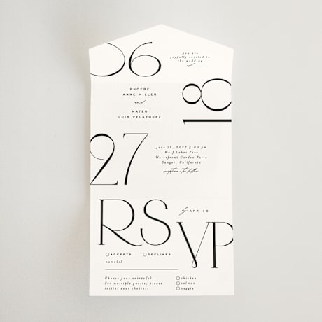 All-in-One Wedding Invitations