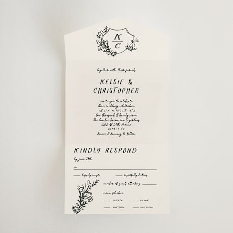 All-in-One Wedding Invitations