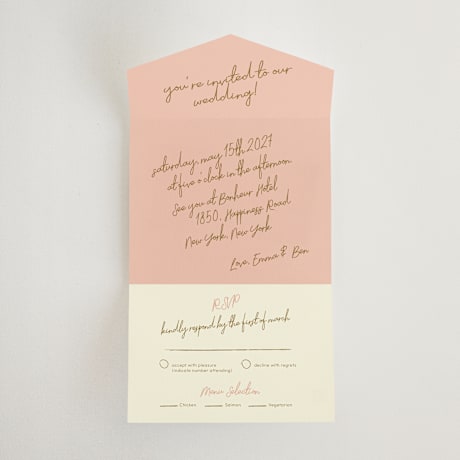 All-in-One Wedding Invitations