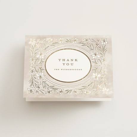 Foil Memorial Thank You Cards