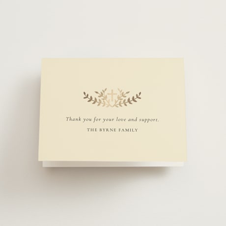 Foil Memorial Thank You Cards
