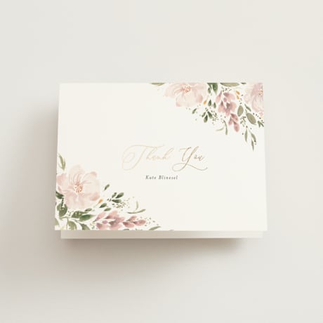 Foil-Pressed Bridal Shower Thank You Cards