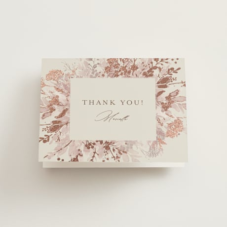 Foil-Pressed Bridal Shower Thank You Cards