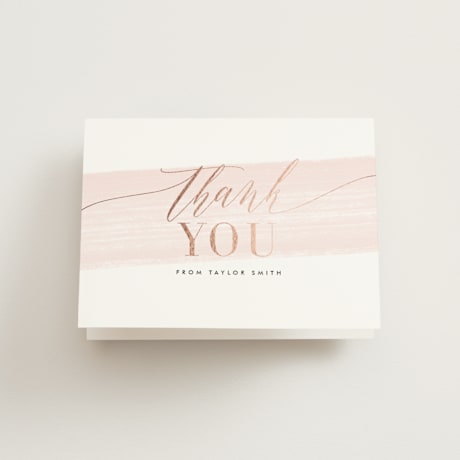 Foil-Pressed Bridal Shower Thank You Cards